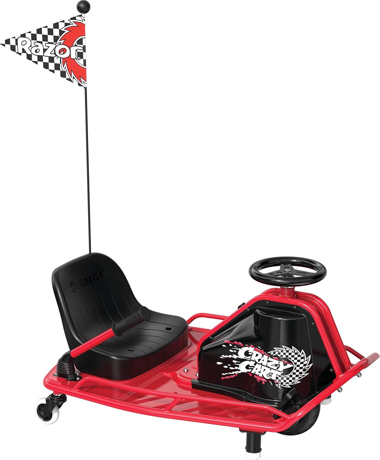 24V Electric Drifting Go Kart, Black/Red C7957
