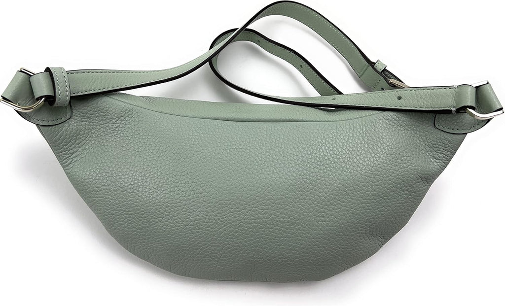 Light Pistachio Leather Belt Bag Fanny Pack V445