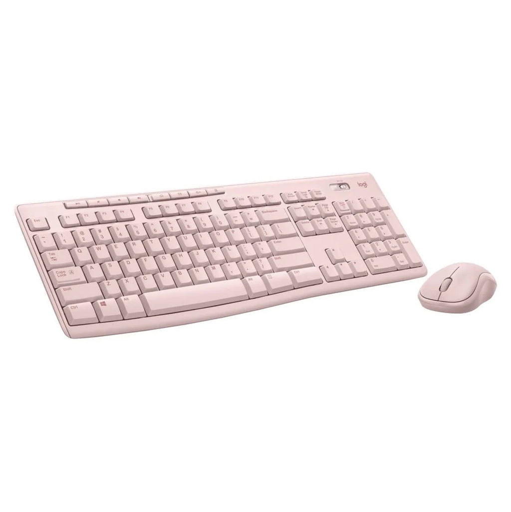 Wireless Keyboard and Mouse Combo, 2.4 GHz, Compact Mouse, Rose F9105