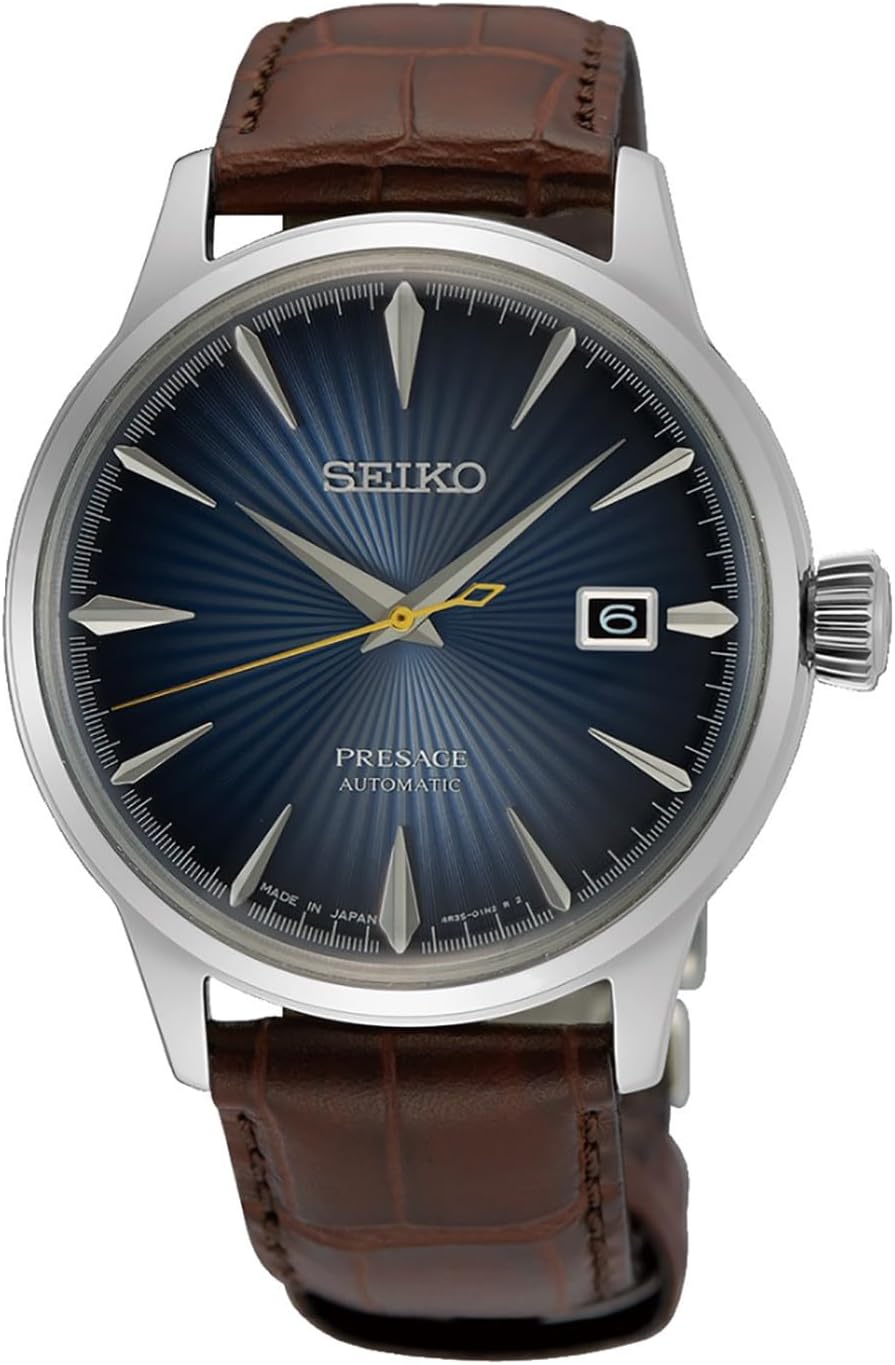 Silver Leather Mechanical Automatic Watch K172