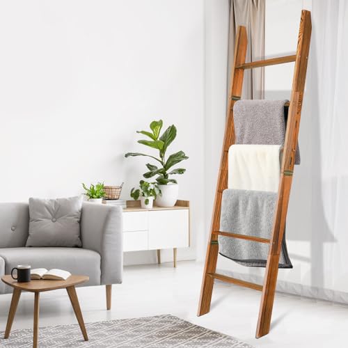 6-Tier Wooden Blanket Ladder Shelf T960887