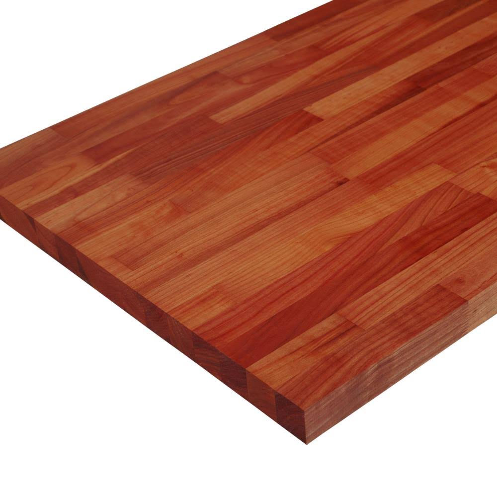 4-ft Natural Straight Butcher Block Cherry Kitchen Countertop in Brown E56558
