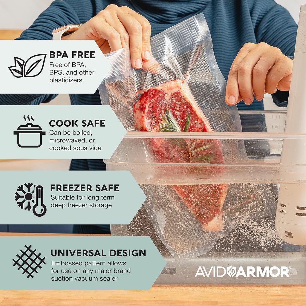8 Inch x 50 Foot Vacuum Sealer Bags, Pack of 2 T5858