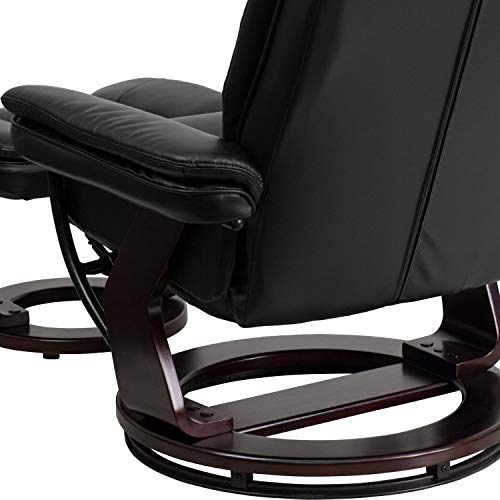 Beige LeatherSoft Multi-Position Recliner with Ottoman L716170