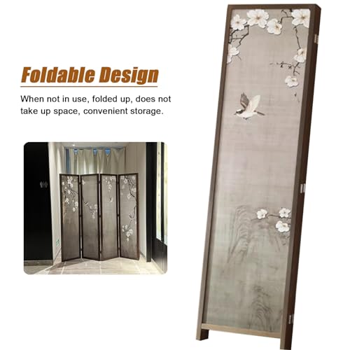 6 Panel Walnut Wood Room Divider P143096