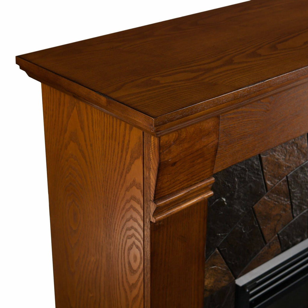 Salem Antique Oak Electric Fireplace M4796
