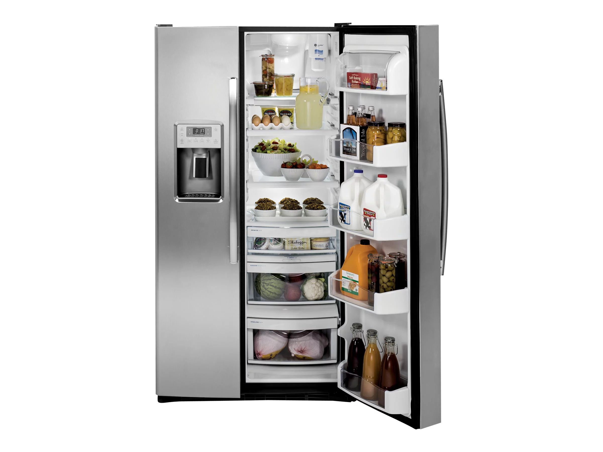 Side-by-side Refrigerator-freezer with Water and Ice Dispenser - 28.4 cu. ft - Stainless Steel M9220