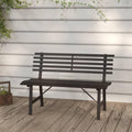 Black Steel 2-Seater Outdoor Bench U4685