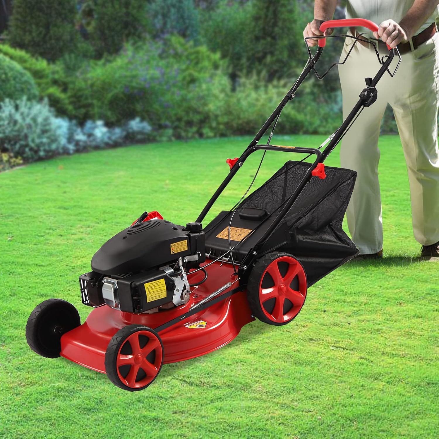 4-Stroke 173CC Self-Propelled Gas Powered Lawn Mower P948552