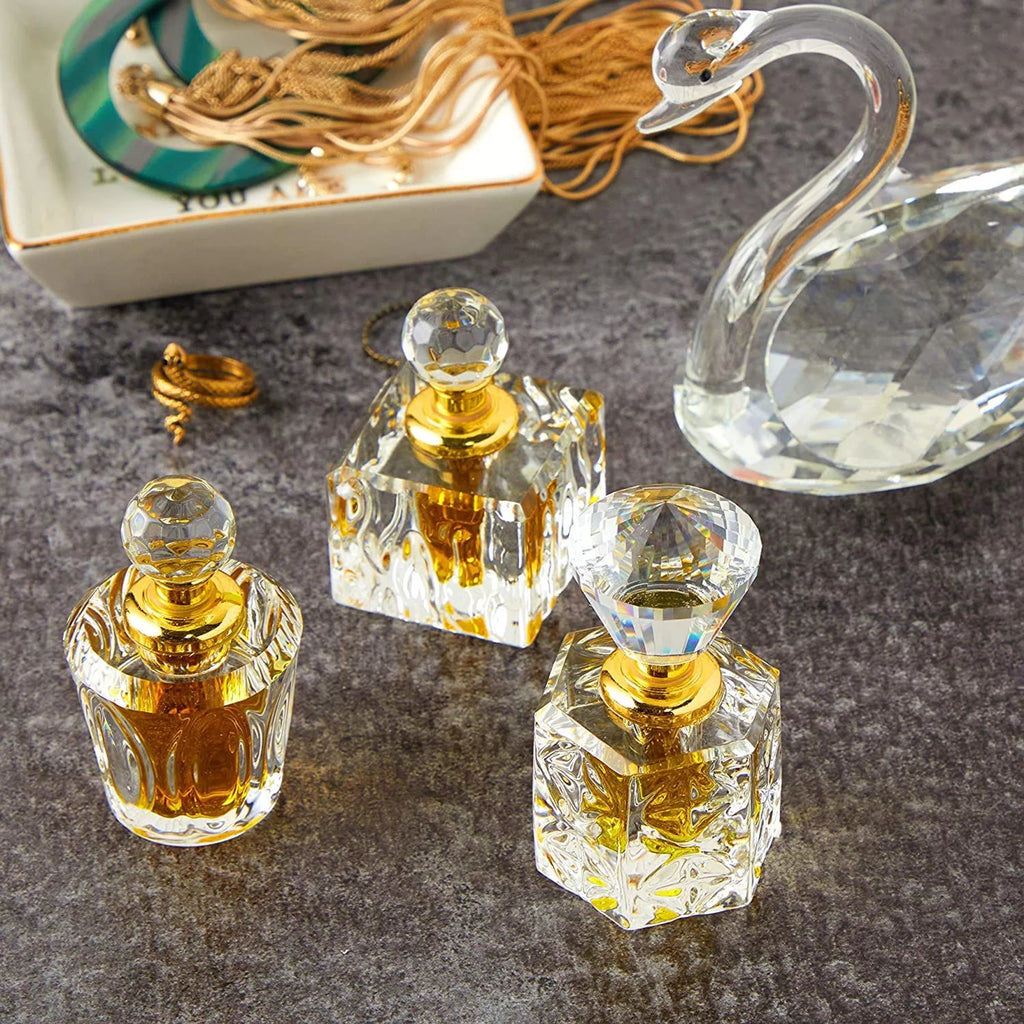 4 Pack Crystal Perfume Bottle Set C676