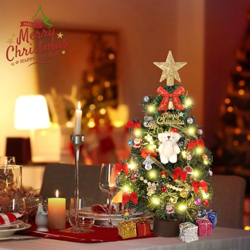 12 Inch Mini Artificial Christmas Tree with Light C792
