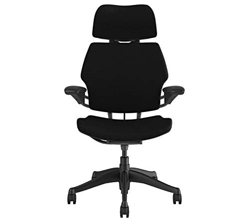 Graphite Hyacinth Blue Fabric Ergonomic Office Chair with Headrest A954