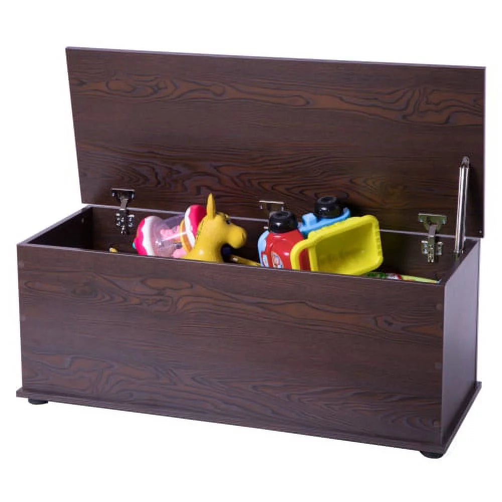 Brown Wooden Toy Box R638