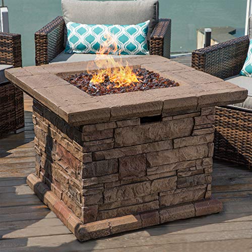 32-inch Round Propane Fire Pit Table with Stainless Steel Burner I58024