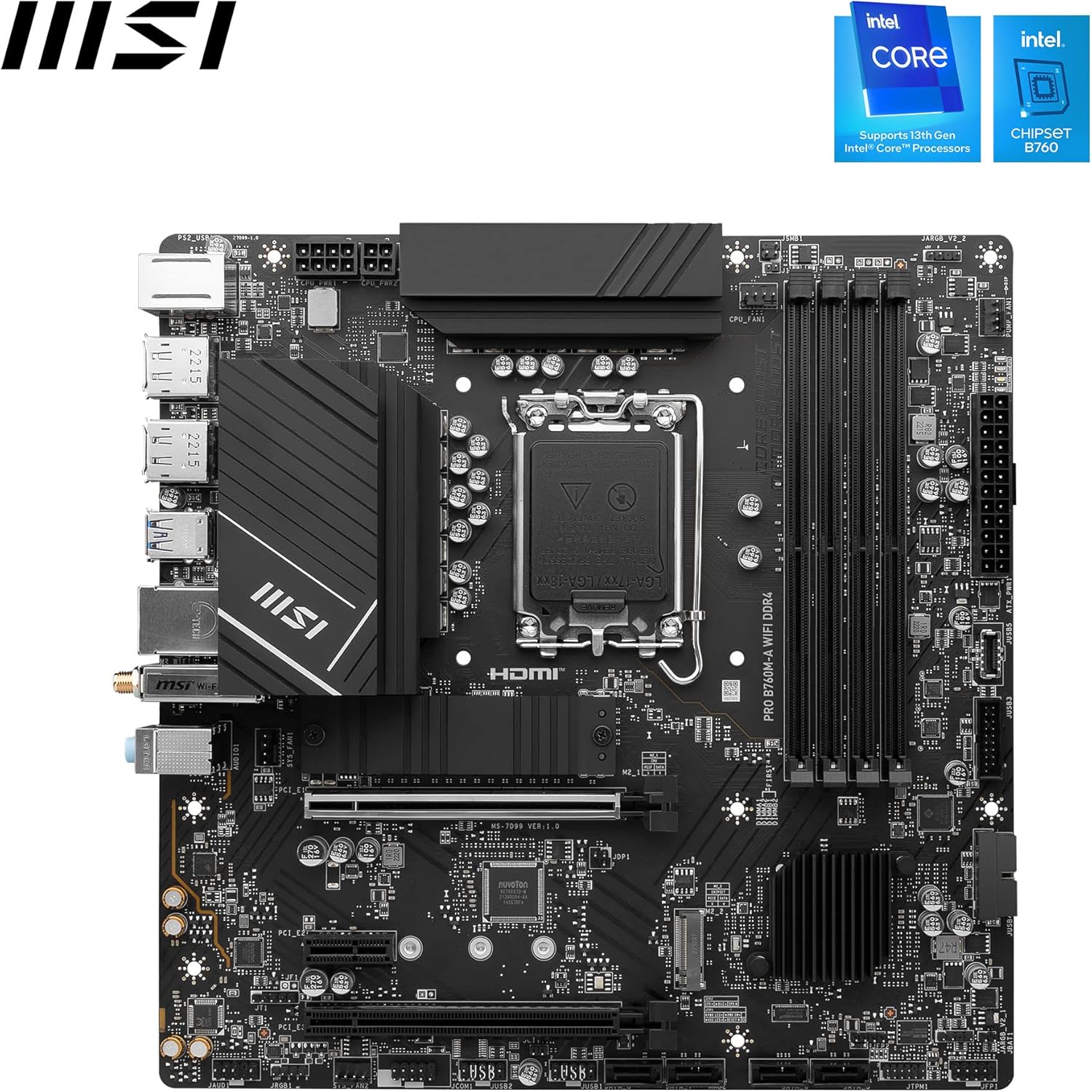 B760M-A WIFI DDR4 mATX Motherboard S271