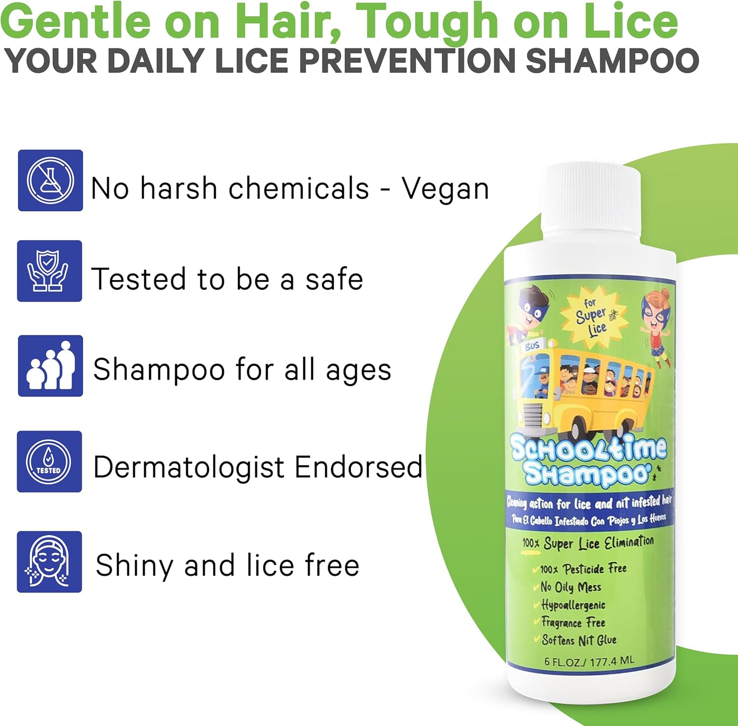 6 oz Shampoo, 2 oz Spray Away with Stainless Steel Comb Y5618