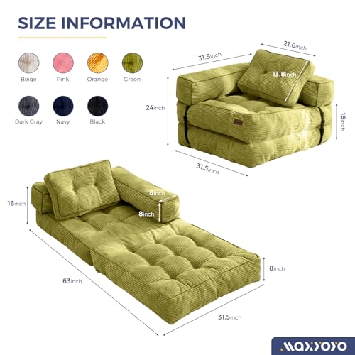Dark Grey Folding Sofa Bed with Pillow H959044
