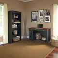 Antique Black Computer Desk and 5 Shelf Bookcase A169569