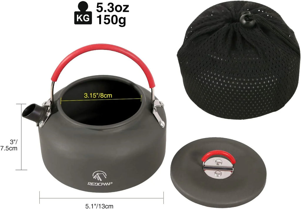 0.8L Small Camping Kettle with Carrying Bag H991568