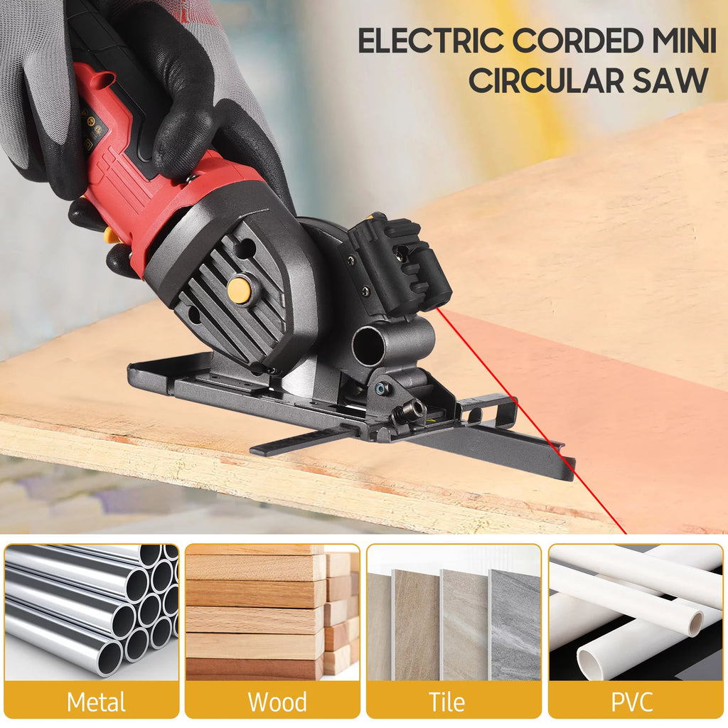 Mini Circular Saw 4.8Amp 3700RPM with Guide Scale Ruler R790