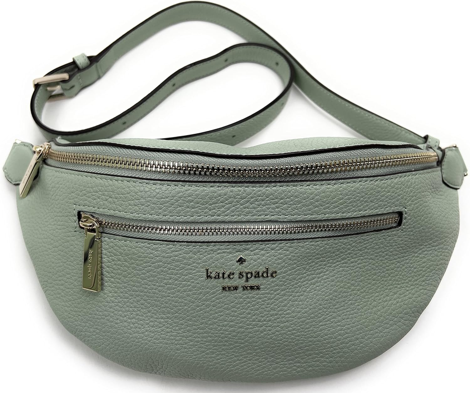 Light Pistachio Leather Belt Bag Fanny Pack V445