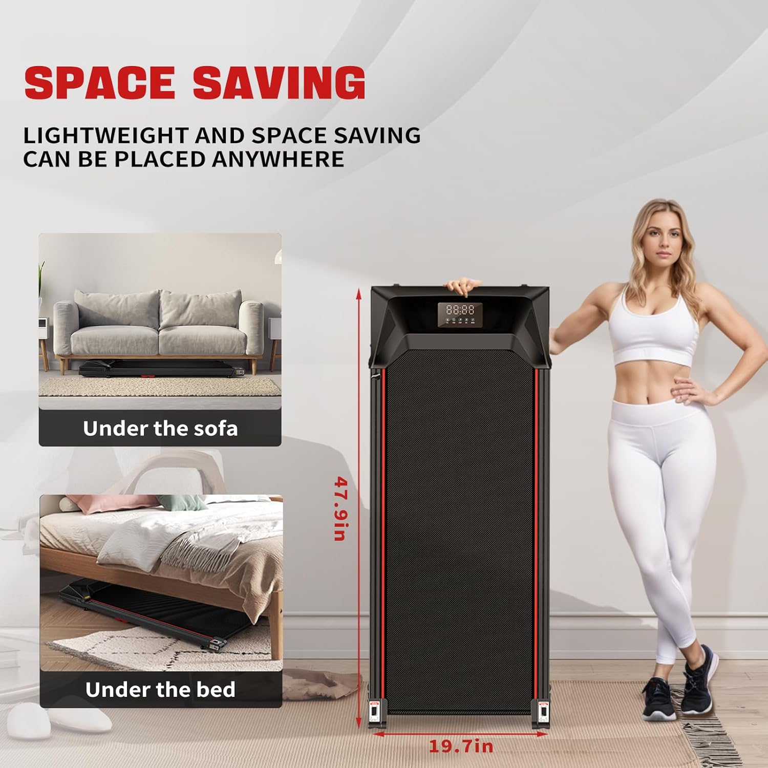 Under Desk Walking Treadmill with Silicone Cushion P53480