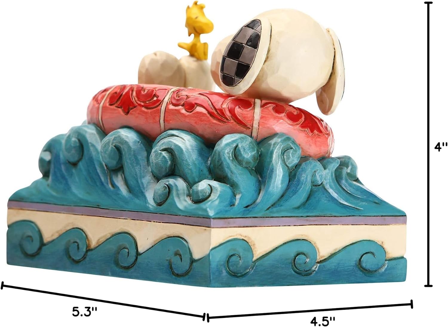 4 Inch Multicolor Snoopy and Woodstock Figurine W36185