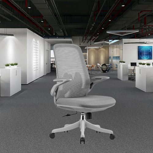 Gray Adjustable Height Mesh Office Chair with Wheels Y73535