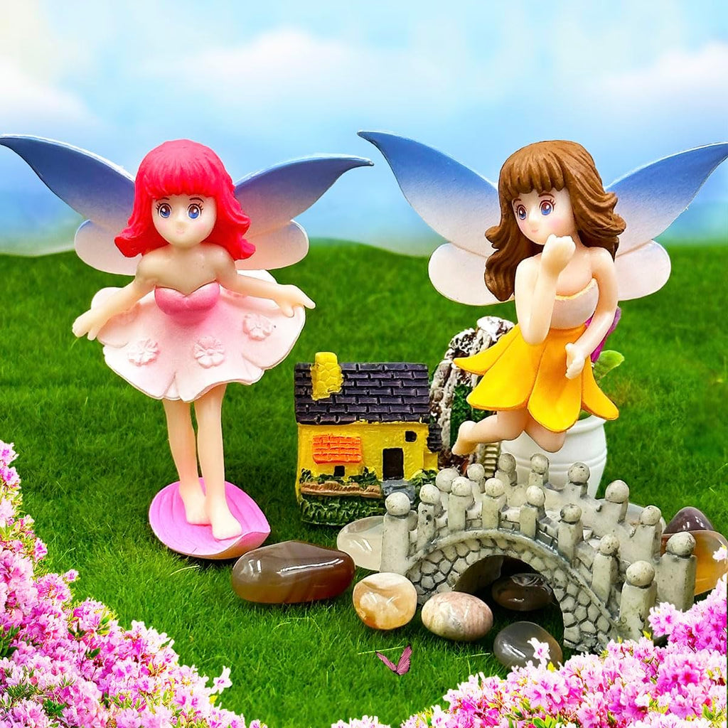 4Pcs Resin Mini Fairy Figurines L861283