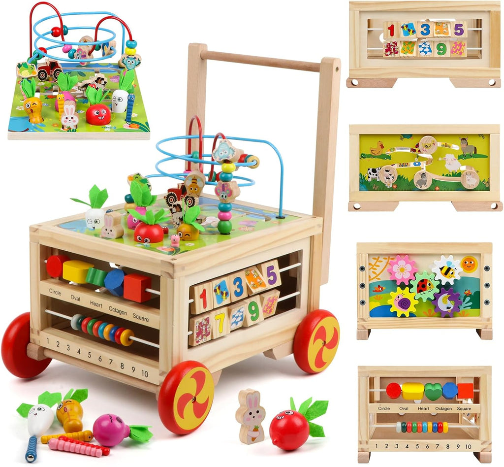 Wooden Activity Cube 7-in-1 Montessori Educational Toy A325