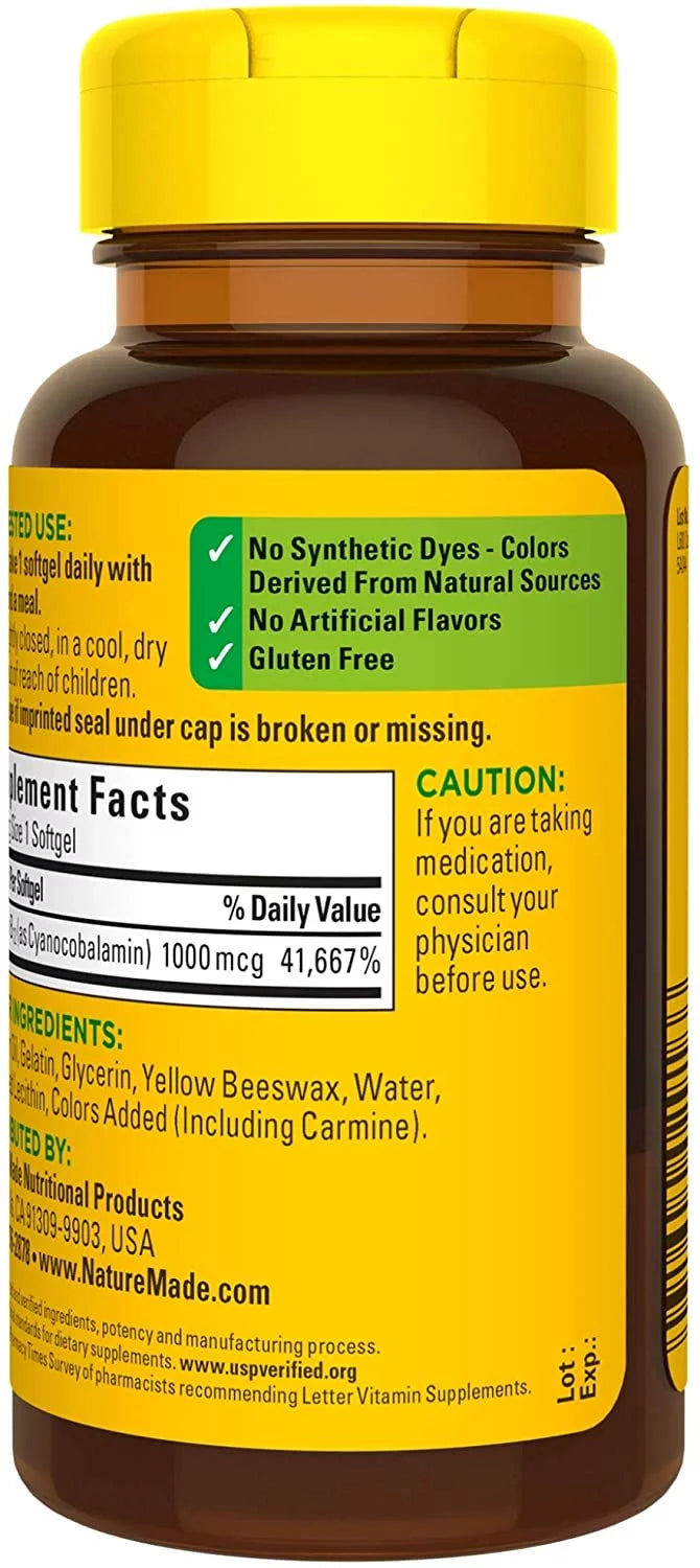 150 Count Vitamin B12 1000 mcg Softgels E122497