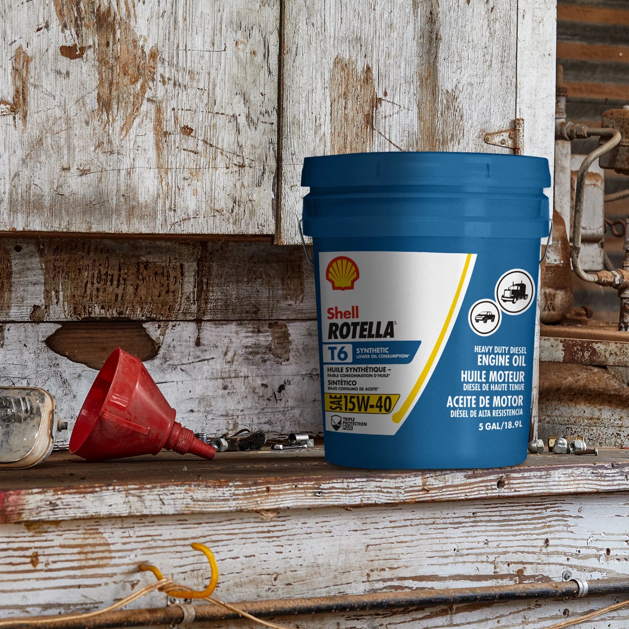 15W-40 Full Synthetic Diesel Engine Oil, 5 Gallon T716611