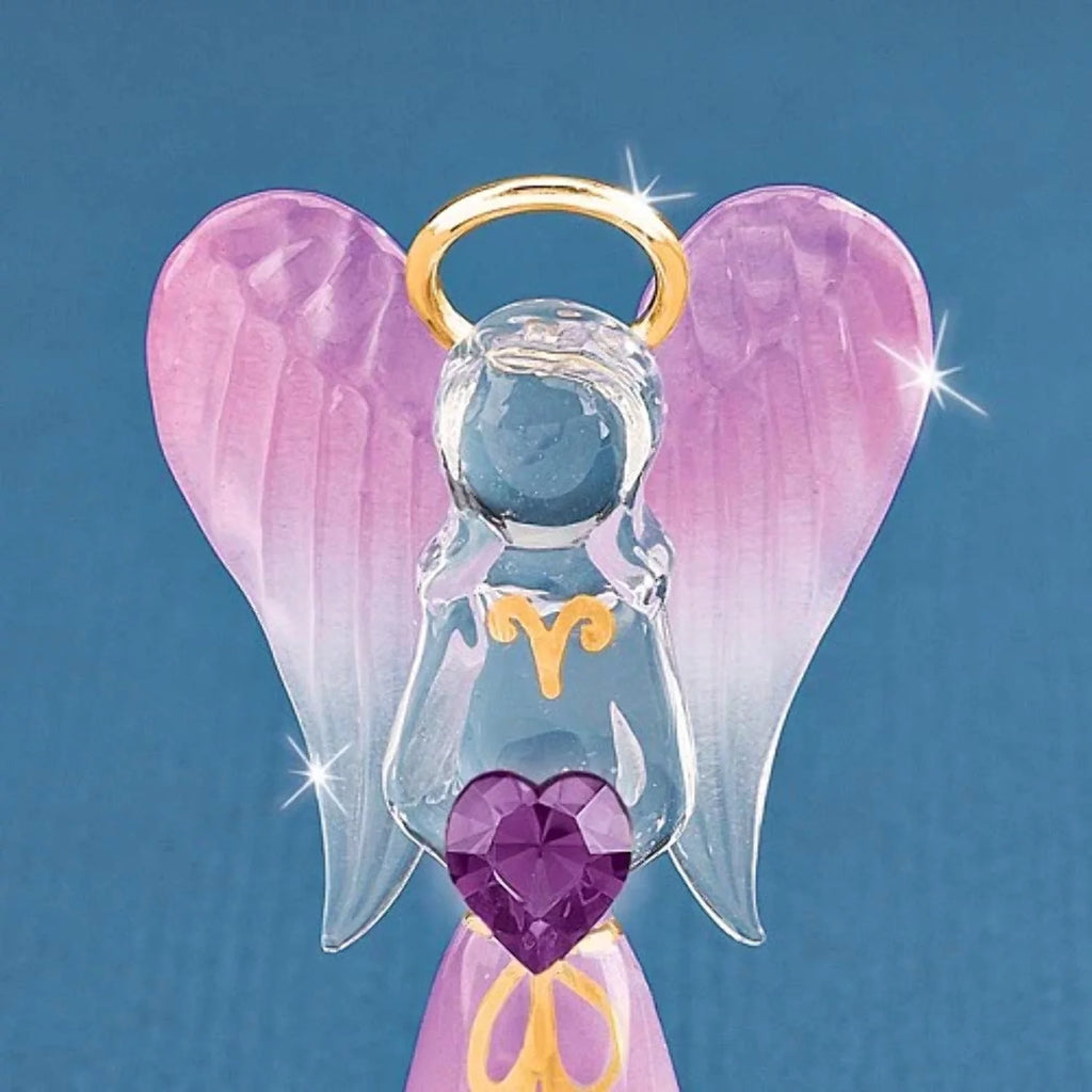 Lavender Angel Glass Figurine Q70566