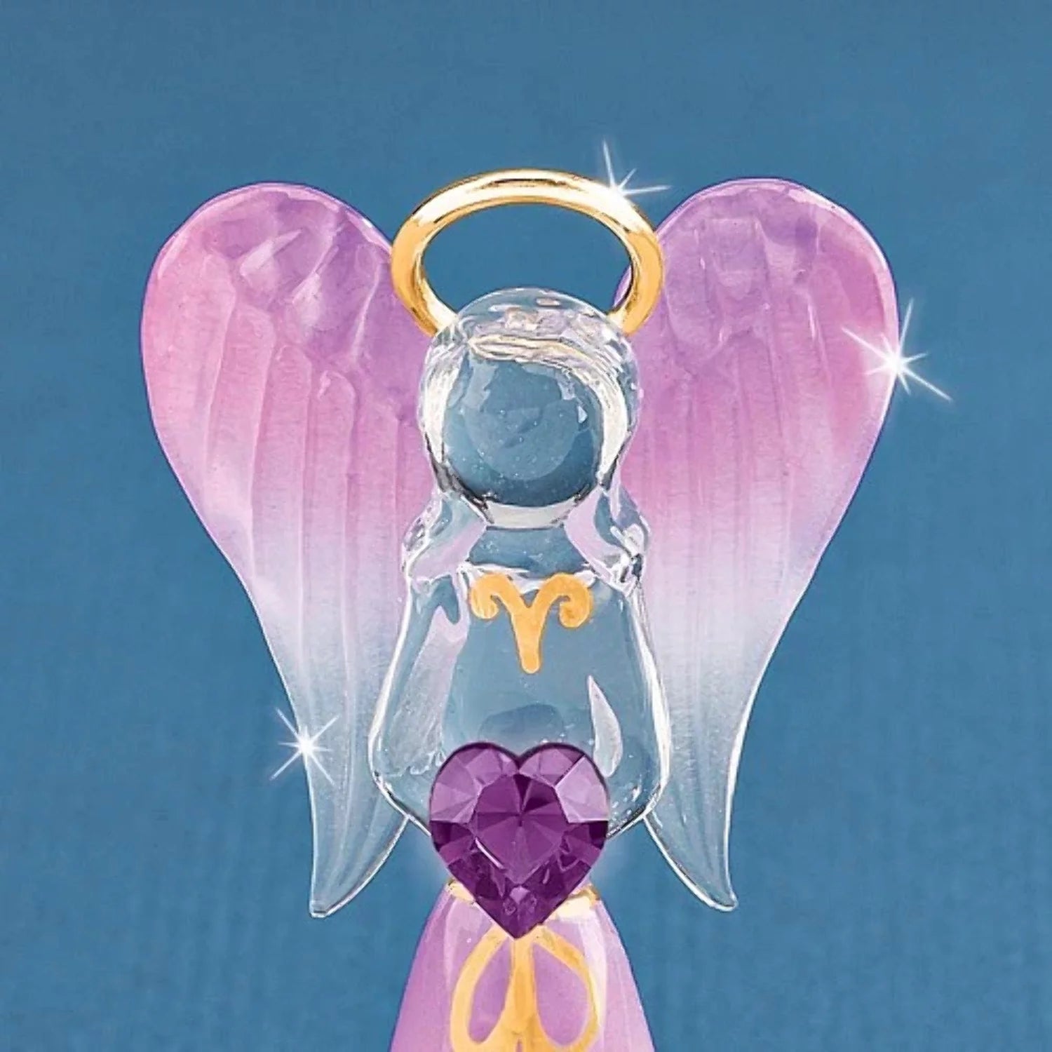 Lavender Angel Glass Figurine Q70566