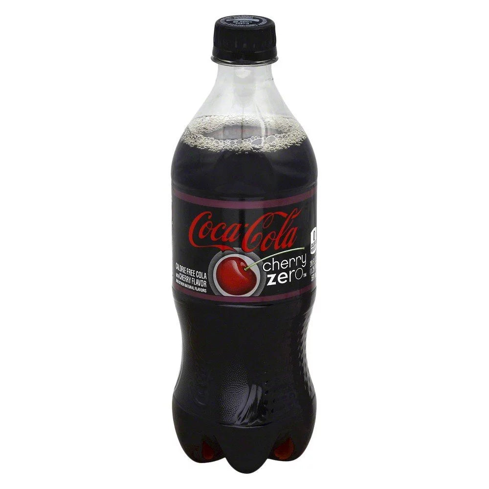 20 Ounce Bottles Pack 24 Cherry Zero Soda F93576