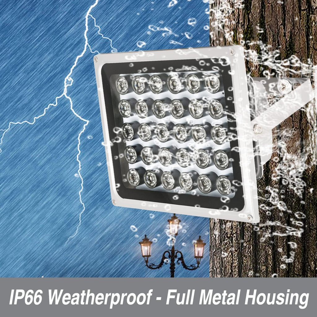 2 Pack IR Illuminator 30-LEDs 850nm Metal Housing Waterproof D903052