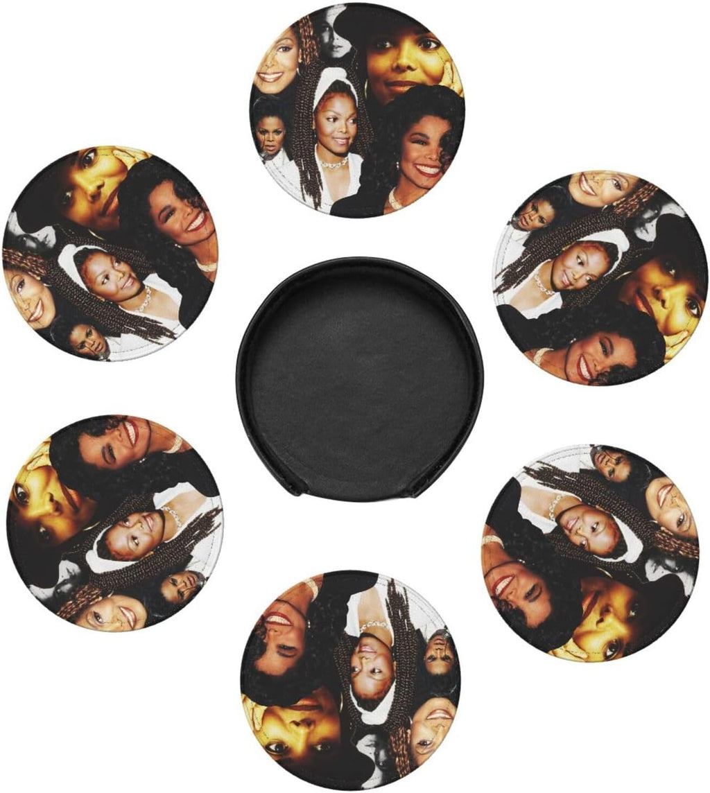 6 Pcs Coasters with Holder I204