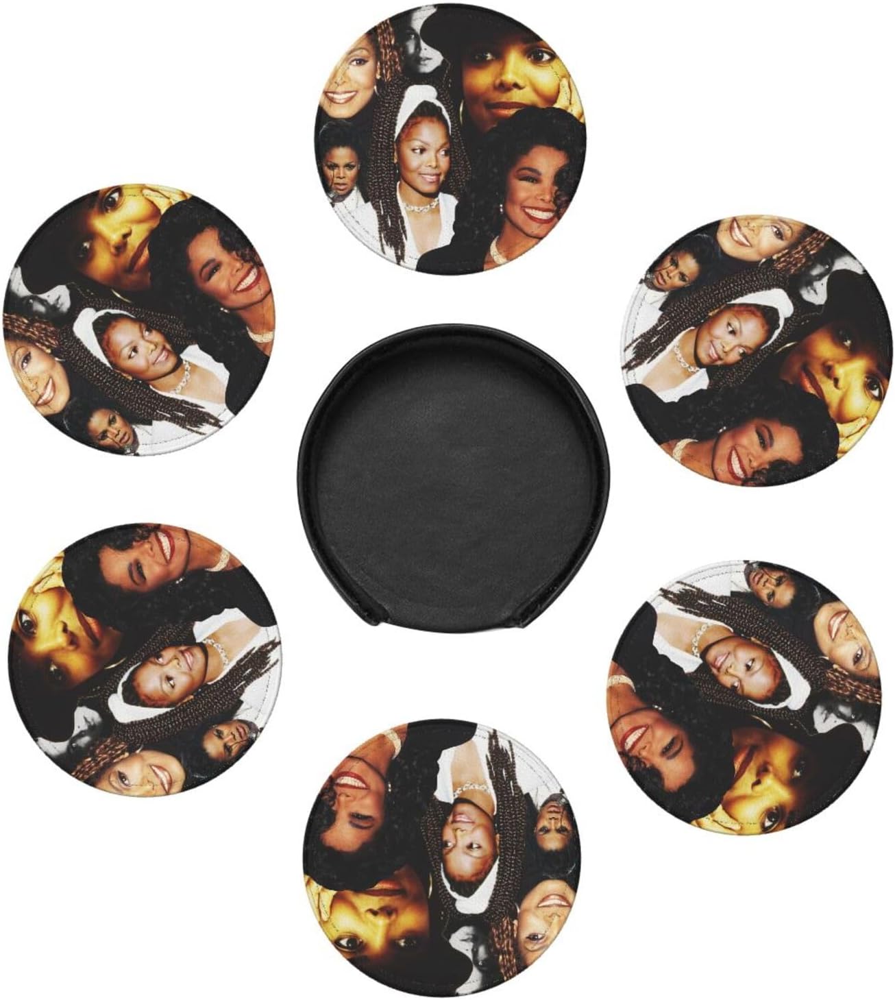 6 Pcs Coasters with Holder I204