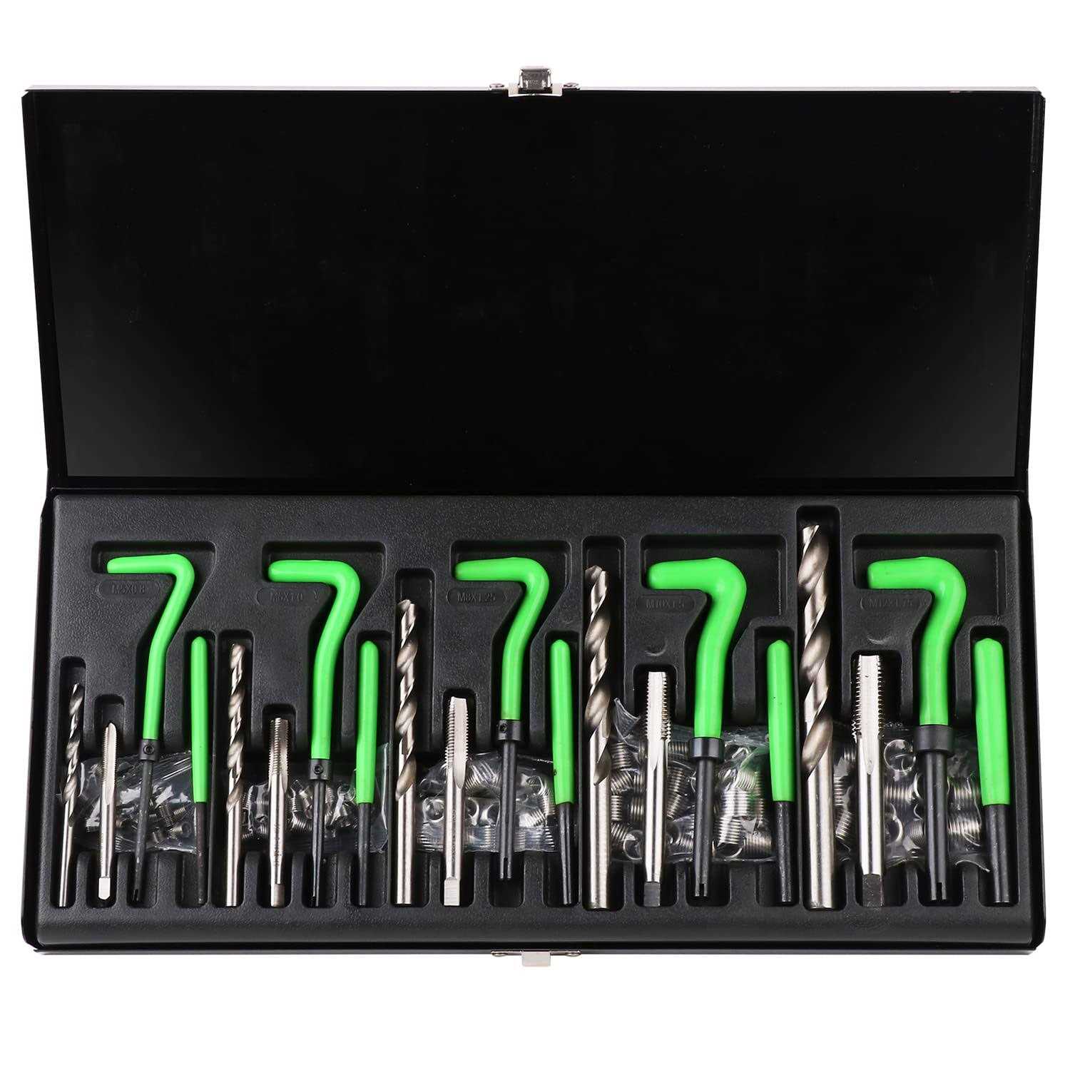 166pcs Thread Repair Tool Kit, Hss Drill Helicoil Repair Kit Metric M5 M6 M8 M10 M12 K699620