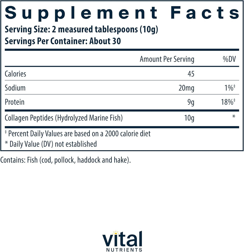 Unflavored Marine Collagen Powder Supplement 60 Capsules B390