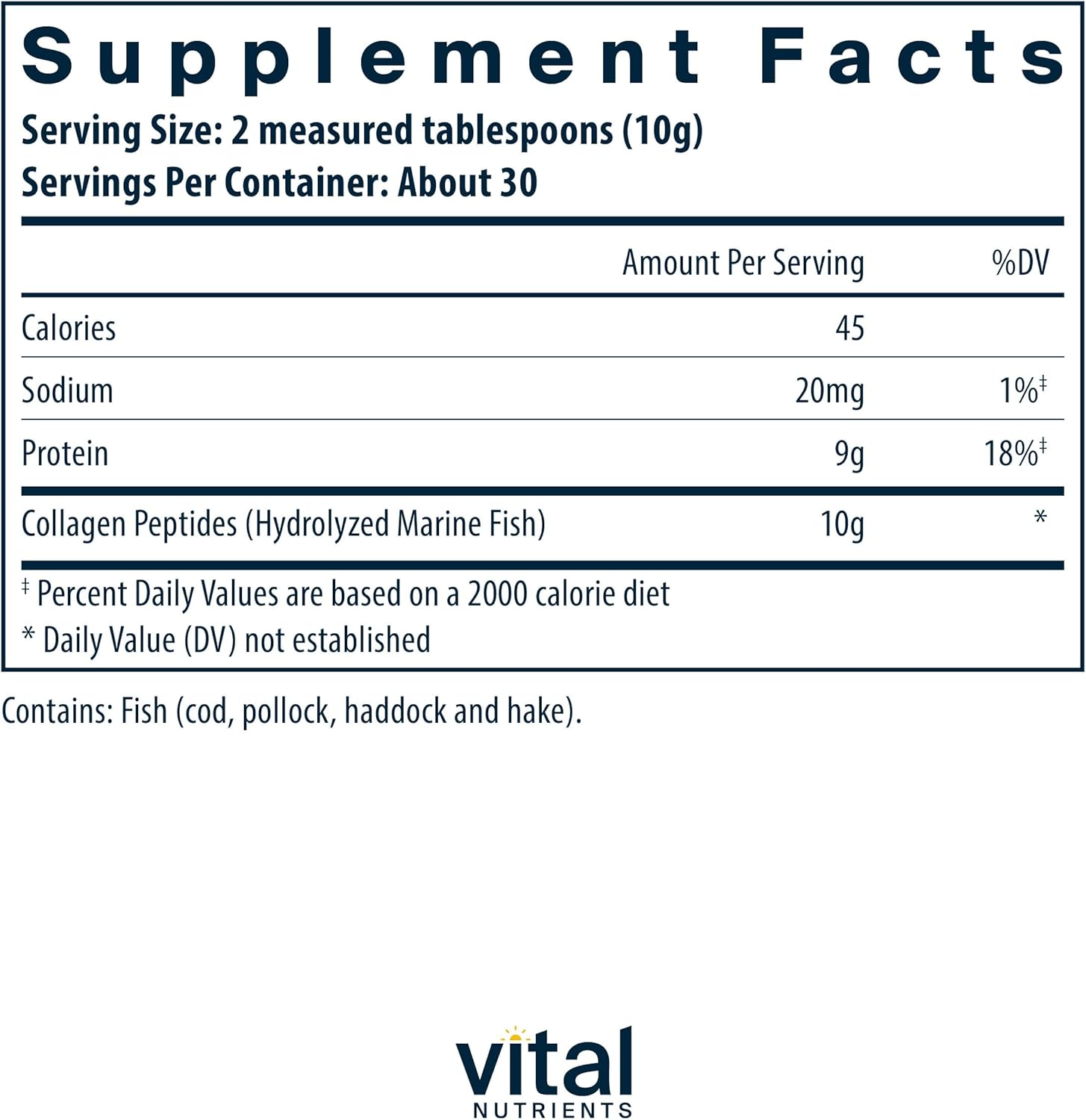 Unflavored Marine Collagen Powder Supplement 60 Capsules B390