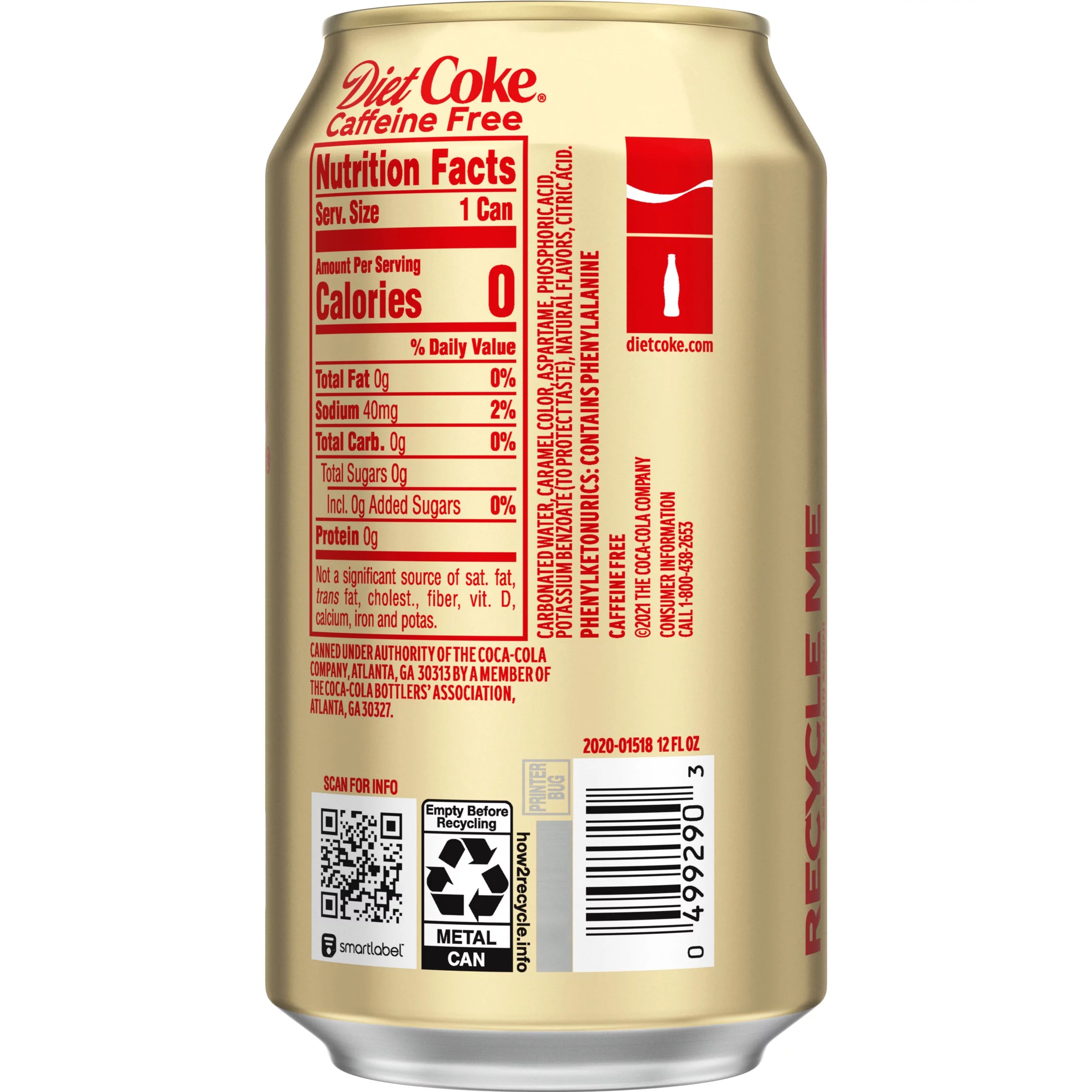 Caffeine Free Soda 12oz Cans (Pack of 18) L71532
