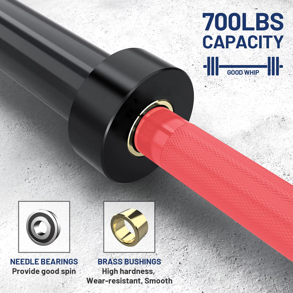 7ft 40 lb Olympic Bar Weight Barbell 700 lb Capacity V183
