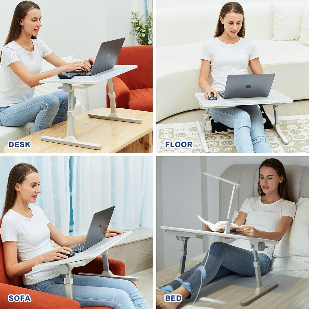 Grey Adjustable Lap Desk with Led Light T29966