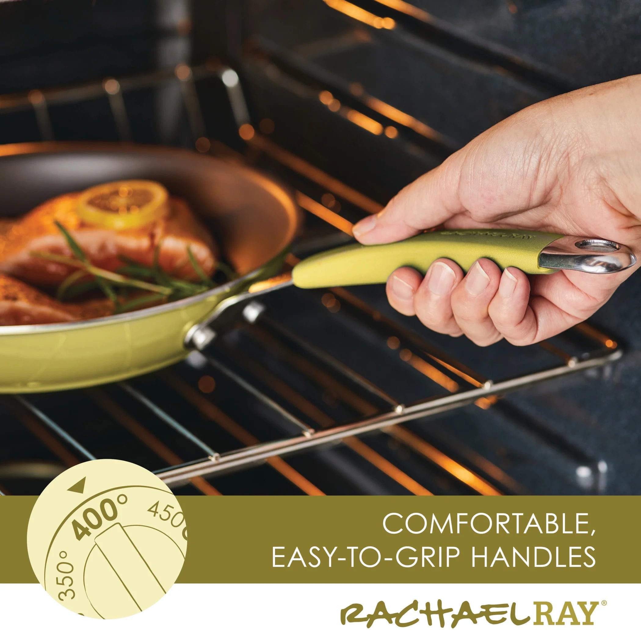 12 Piece Hard Porcelain Enamel Nonstick Pots and Pans, Lemongrass Green C816