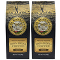 2-PACK 100% Hawaiian Kona Coffee Medium Roast Ground - 7 Ounce Bags (Pack of Two) V45663