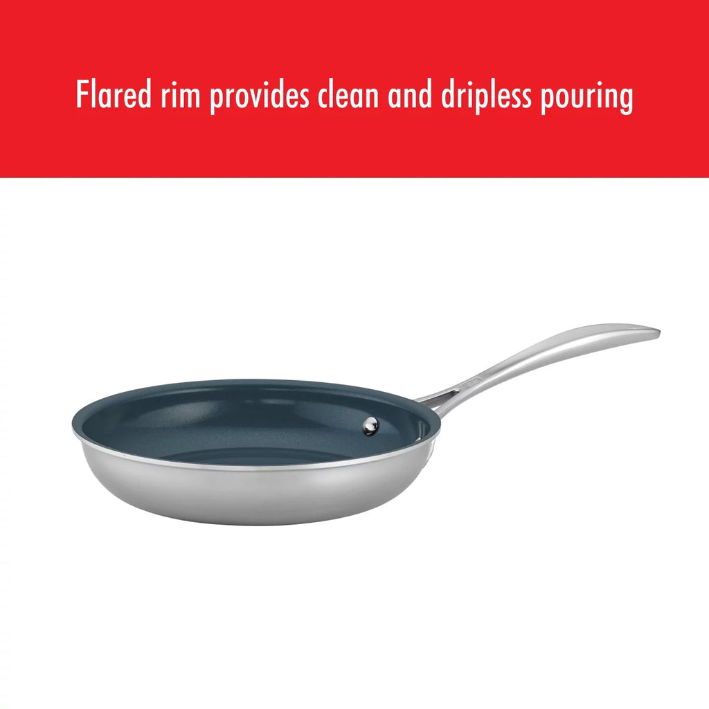 Stainless Steel Ceramic Nonstick Fry Pan with Lid J1620