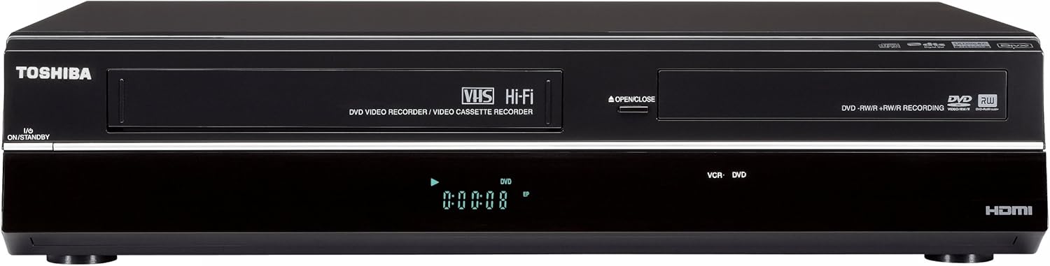 Black DVD/VHS Recorder with Built in Tuner C871