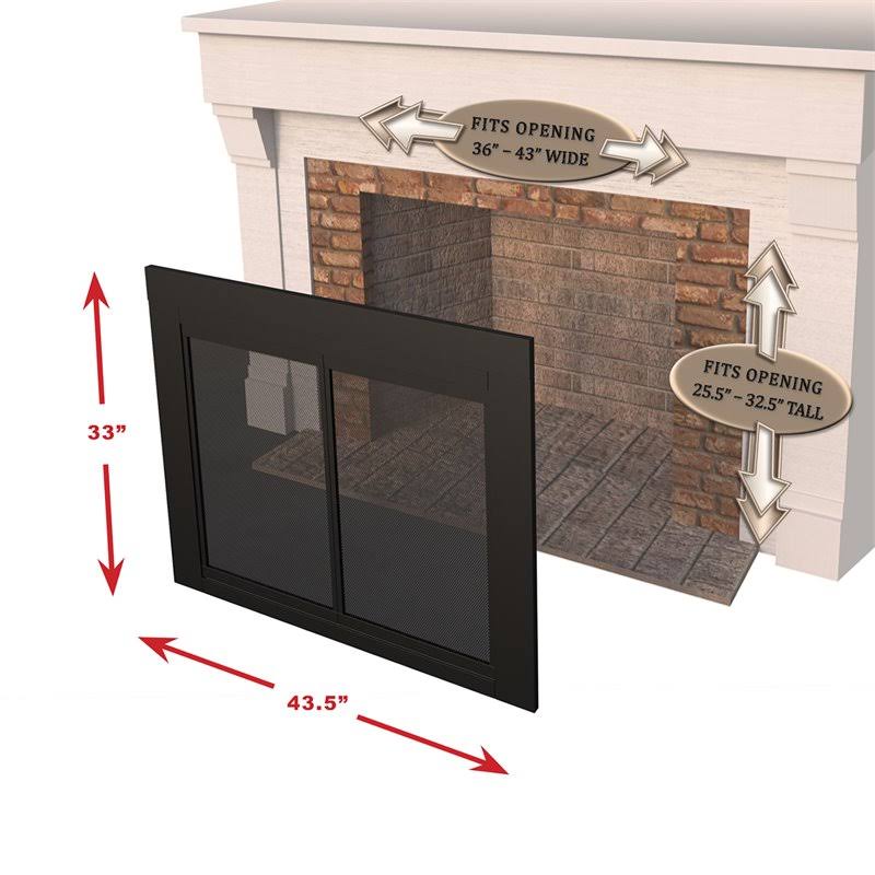 Oil Rubbed Bronze Large Fireplace Door O421