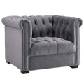 Gray Velvet Accent Chair K991873